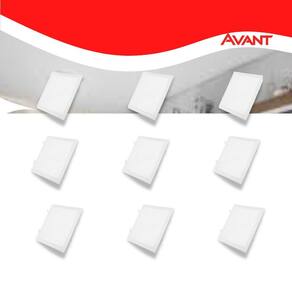 Kit 10 Painel LED Plafon Embutir 30W Quadrado Branco Quente