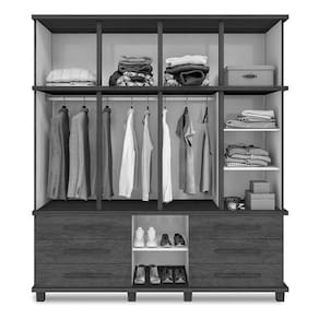 Guarda Roupa Casal Londres 4 Portas Carvalho New - Luapa Móveis