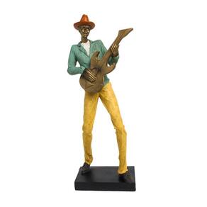 Escultura Musico Jazz Guitarra 36cm Espressione