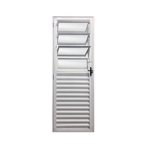 Porta Basculante Branco E 210x80 Linha 25 Esmeralda Vidro Canelado