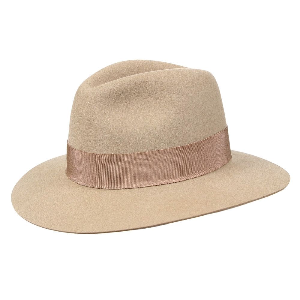 Chapéu De Feltro Bege Donna Antonia Pralana 37210