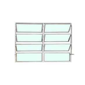 Vitro Basculante 2 Seções Branco 80x120 Linha Esmeralda Vidro Liso