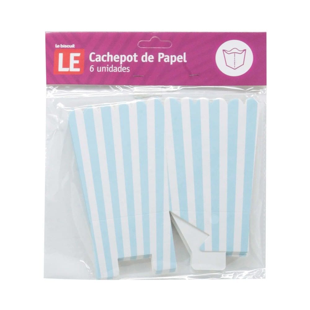 Cachepot Le Papel Collec 10cm com 6 Unidades Azul
