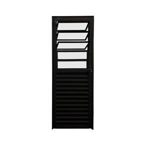 Porta Basculante Preto E 210x90 Linha 25 Esmeralda Vidro Canelado