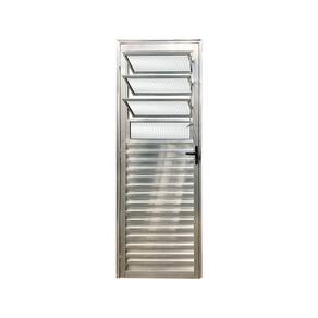 Porta Basculante Brilhante E 210x90 Linha 25 Esmeralda Vidro Canelado