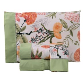 Jogo Cama Lençol Encanto Casal Padrão Estampado Percal 180