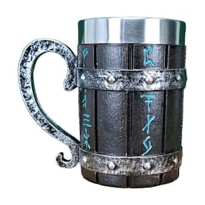 Caneca Viking Runas Nórdica Resina 3D