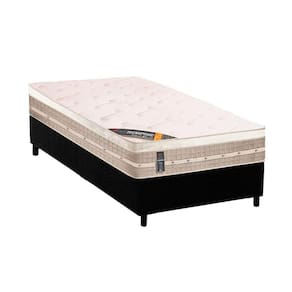 Cama Box Solteiro: Colchão Molas Castor Tecnopedic Premium + Base CRC Suede Black(88x188)