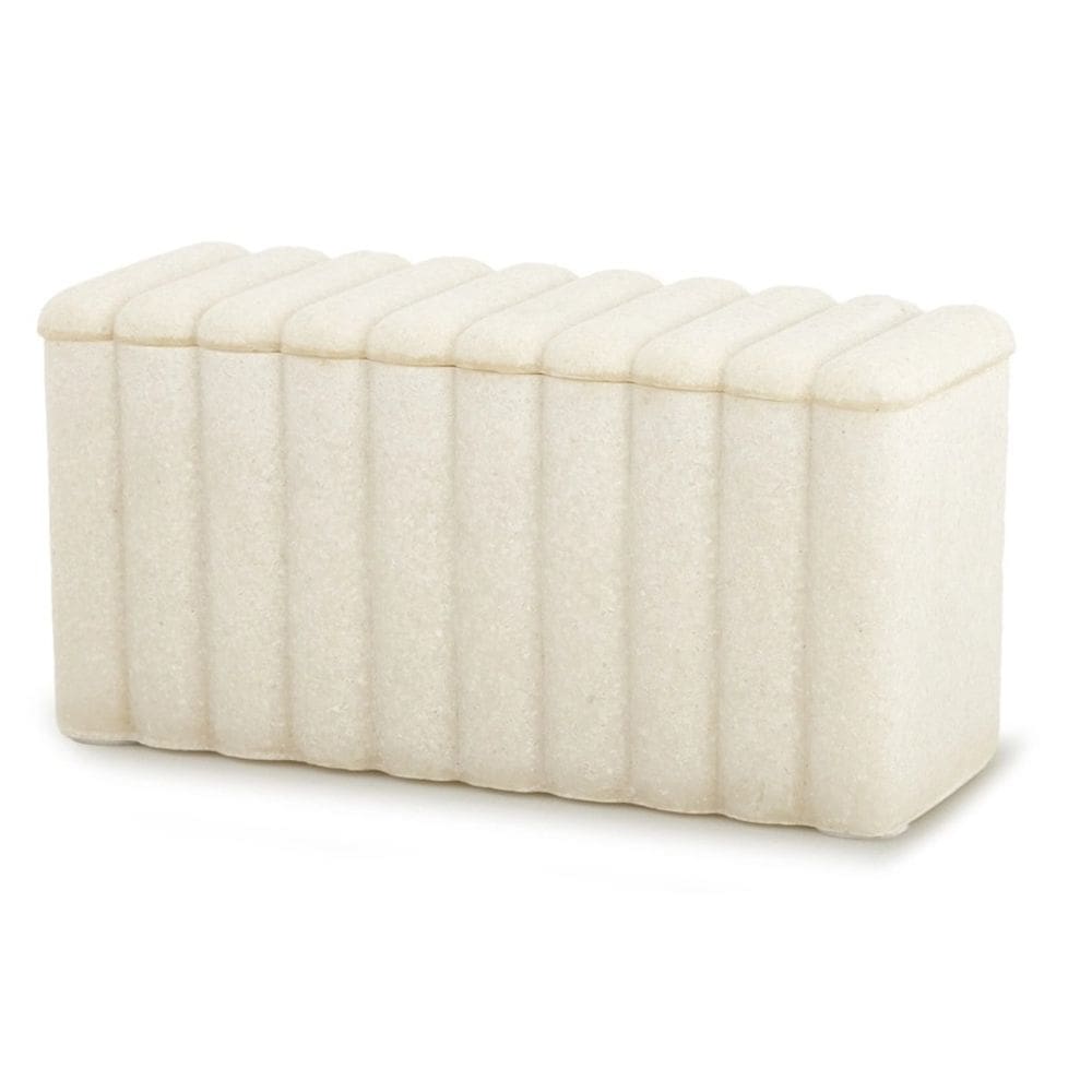 Caixa Estilo Mármore Offwhite Mart 20,5cm em Poliresina