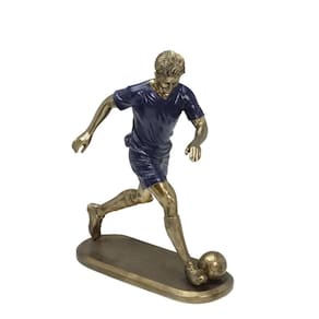 Figura Decorativa Estatueta Homem Jogador Futebol
