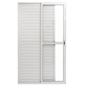 Porta Balcão 3 Folhas Veneziana 210x120 Branco Linha 22