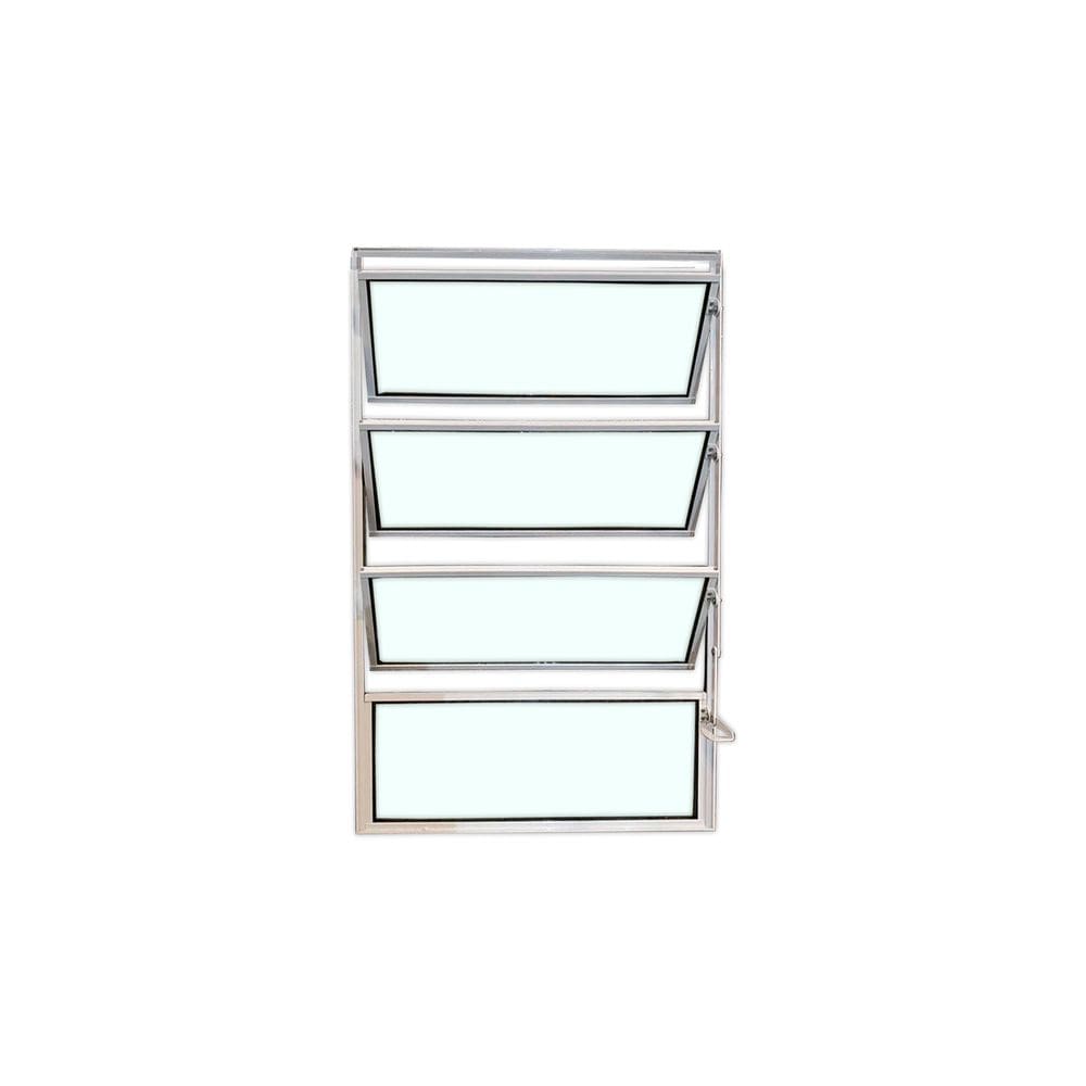 Vitro Basculante Branco 80x60 Linha Esmeralda Vidro Liso