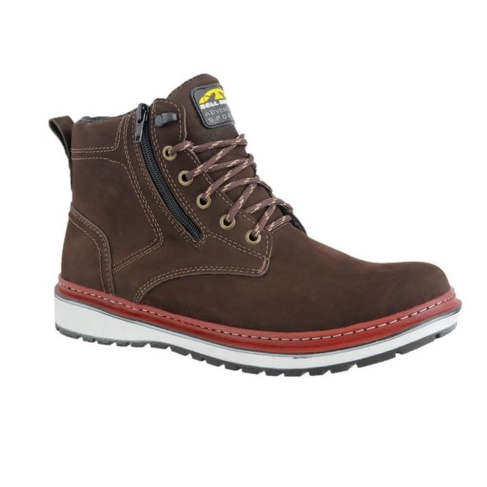 Bota Masculina Casual Zíper Lateral em Couro Bell Boots