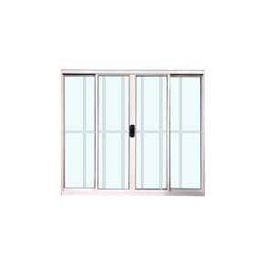 Janela 4 Folhas Com Grade Branco 120x120 Linha 18 Esmeralda