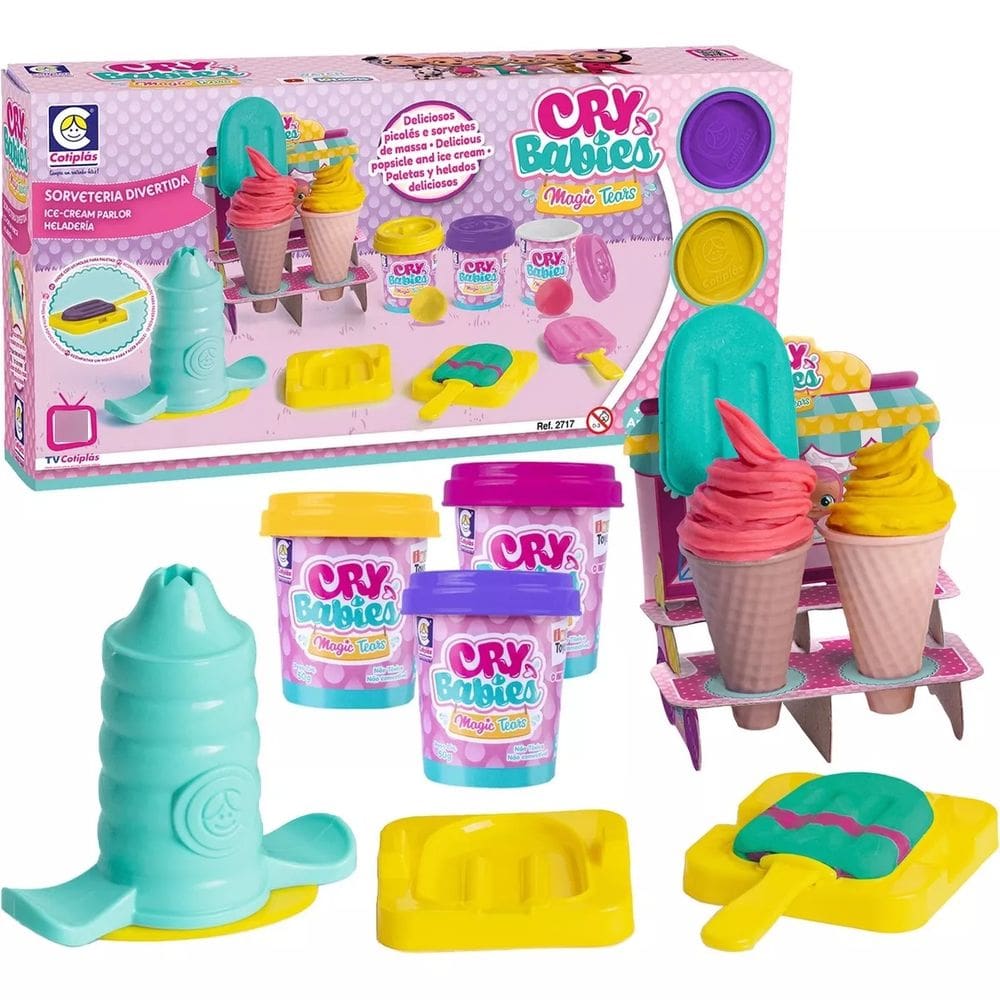 Massinha De Modelar Sorveteria Divertida Cry Babies - Cotiplás 2717