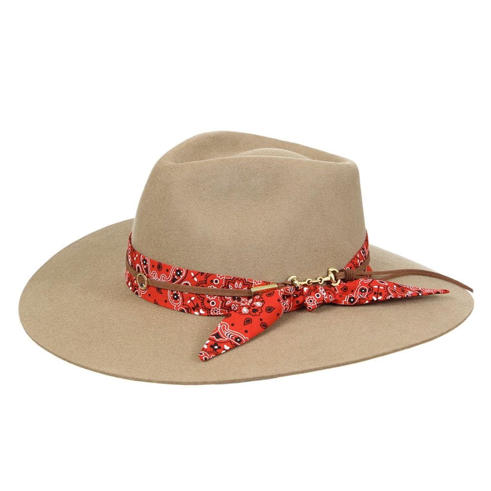 Chapéu Feltro Camel Com Bandana Marcatto 36945