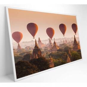 Quadro Balões Sobre Bagan Mianmar Medidas 40x60 Cm Impressão Adesivo Fotográfico