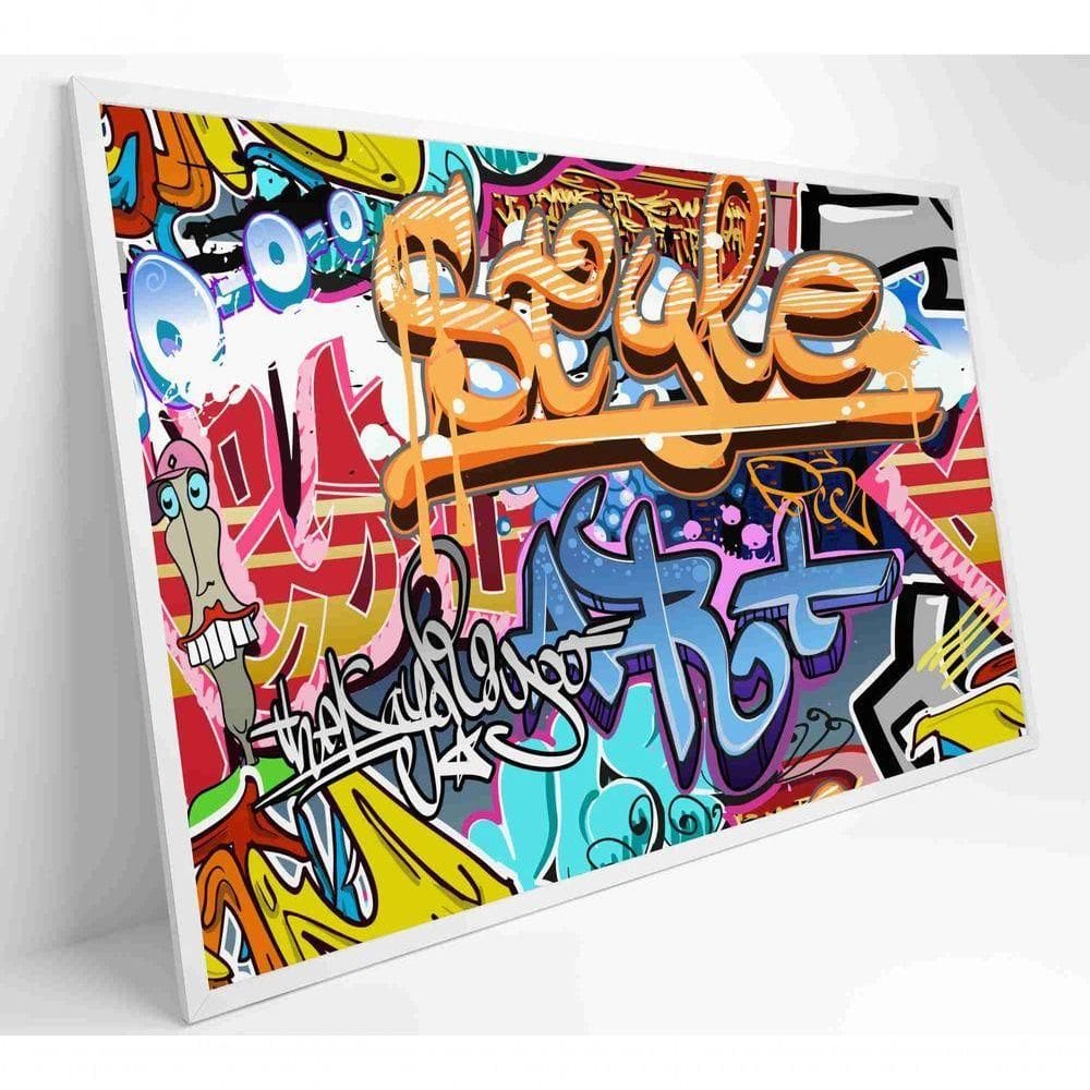 Quadro Grafite Street Art Medidas 90x60 Cm Impressão Tecido Canvas