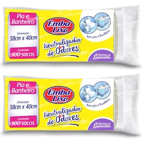 Saco Para Lixo Pia E Banheiro Neutraliza Odores C/200