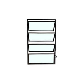 Vitro Basculante Preto 80x60 Linha Esmeralda Vidro Liso