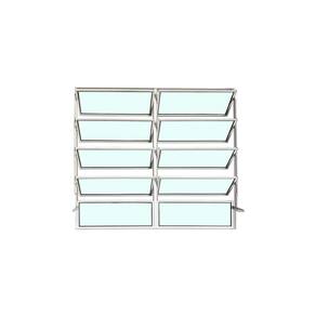 Vitro Basculante 2 Seções Branco 100x150 Linha Esmeralda Vidro Liso