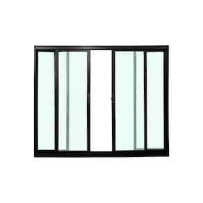 Janela 4 Folhas Preto 100x100 Linha 18 Esmeralda