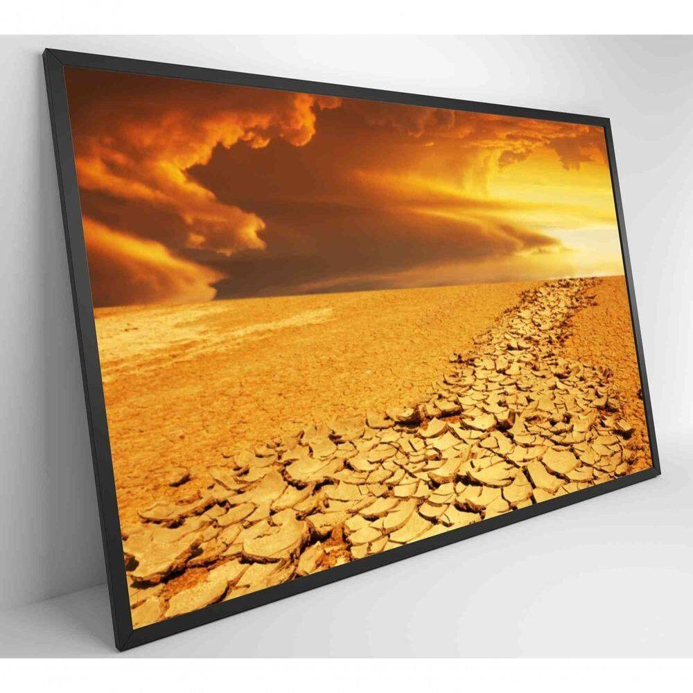 Quadro Por Do Sol No Deserto Medidas 120x80 Cm Impressão Adesivo Fotográfico