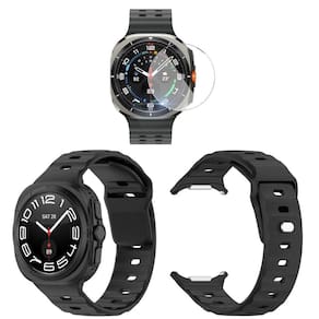 Pulseira Encaixe Inox Para Galaxy Watch Ultra 47 + Película
