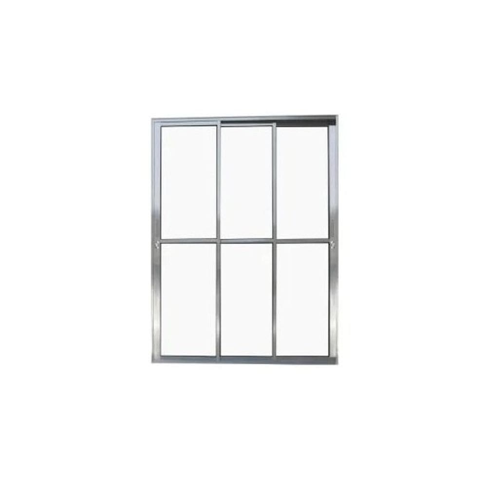 Porta Balcão 3 Folhas Vidro 210x120 Brilhante Linha 25