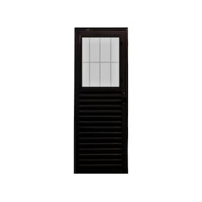 Porta Social Preto D 210x80 Linha 25 Esmeralda Vidro Canelado