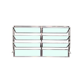 Vitro Basculante 2 Seções Brilhante 80x150 Linha Esmeralda Vidro Liso