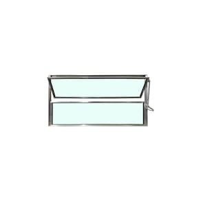 Vitro Basculante Brilhante 40x80 Linha Esmeralda Vidro Liso
