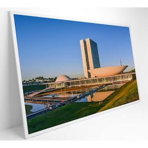 Quadro Congresso Nacional Brasília Medidas 90x60 Cm Tipo De Impressão Adesivo Fotográfico