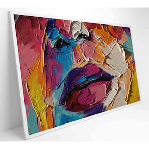 Quadro Pintura óleo De Rosto Feminino Medidas 90x60 Cm Impressão Tecido Canvas