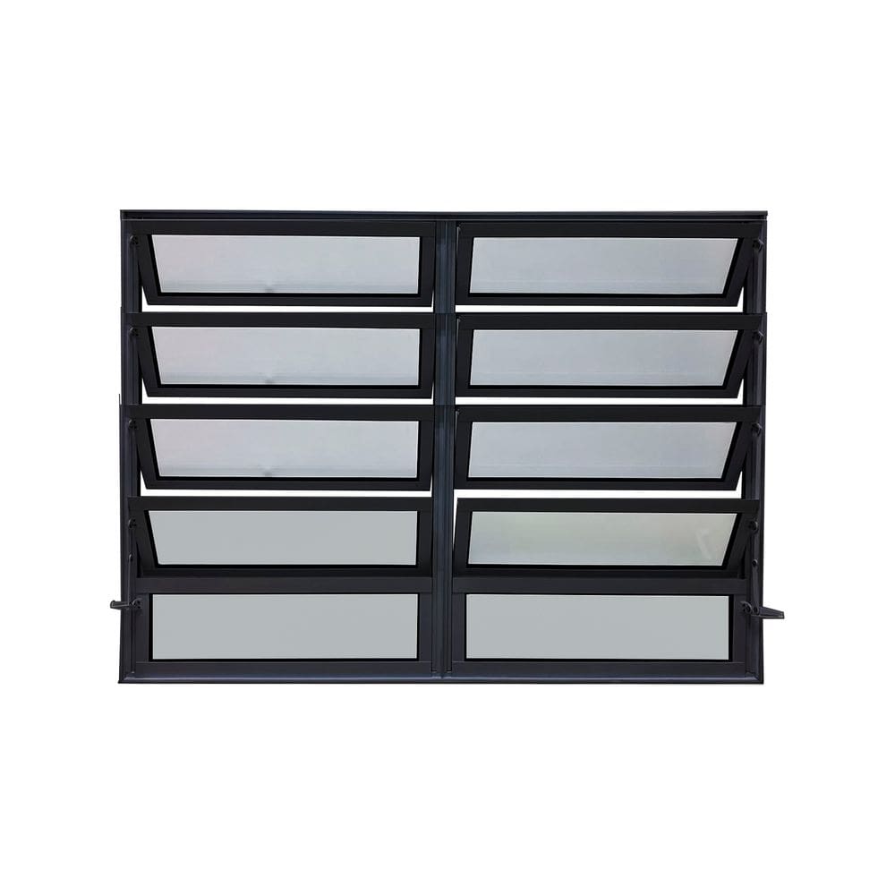 Vitro Basculante 2 Seções Preto 100x200 Linha 25 Jade