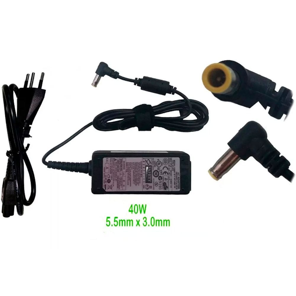 Fonte Carregador NBC Compativel Para Notebook Samsung NP370E4K  19V 2.1A 40W Pino 5.5 X 3.0 mm netsam