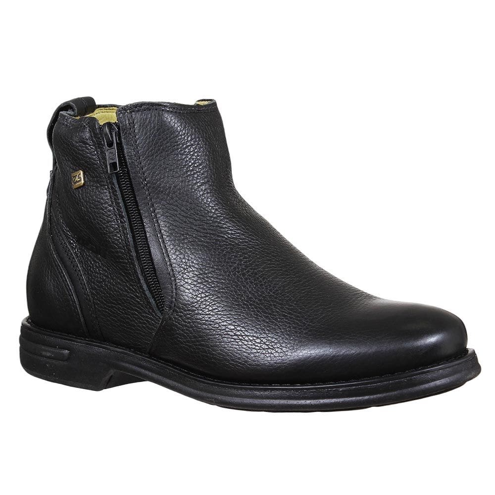 Botina Masculina Bico Redondo Preto Zebu 35394