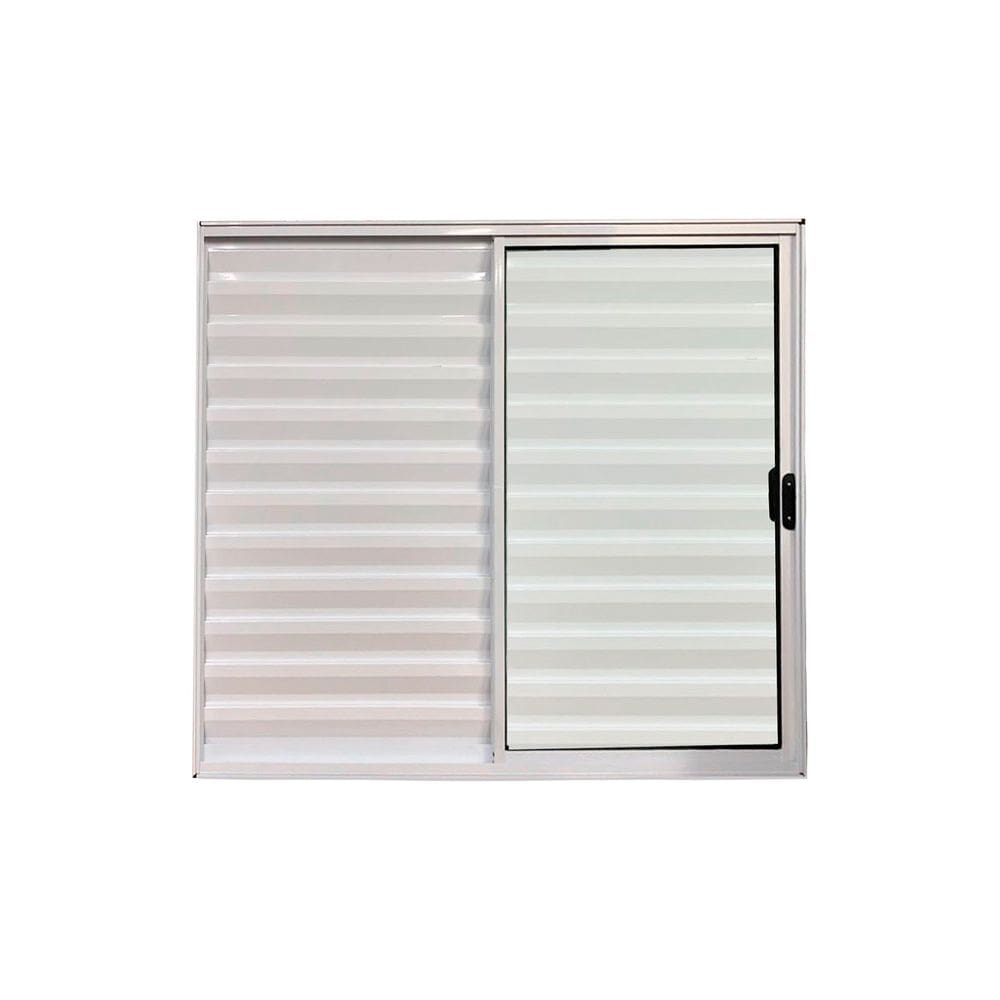 Veneziana 3 Folhas Branco 100x150 Linha 18 Esmeralda