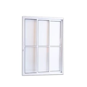 Porta Balcão 3 Folhas Vidro 210x180 Branco Linha 25