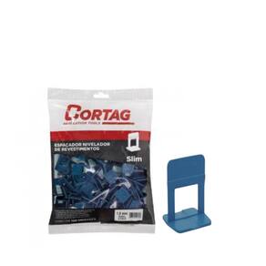 Espaçador Nivelador Slim 1,0mm Azul Cortag C/200 Peças