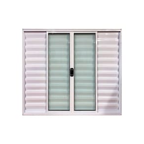 Veneziana 6 Folhas Branco 100x120 Linha 18 Esmeralda