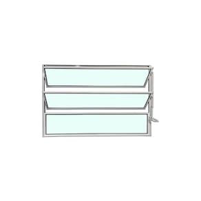 Vitro Basculante Branco 60x80 Linha Esmeralda Vidro Liso