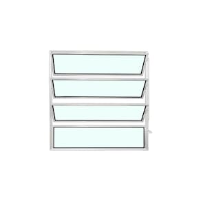 Vitro Basculante Branco 80x80 Linha Esmeralda Vidro Liso