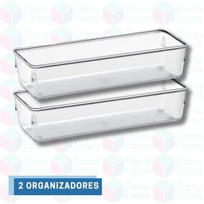 2 Un Organizador Modular Retangular Transparente Gavetas