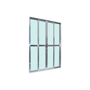 Porta Balcão 4 Folhas Vidro 210x200 Brilhante Linha 25