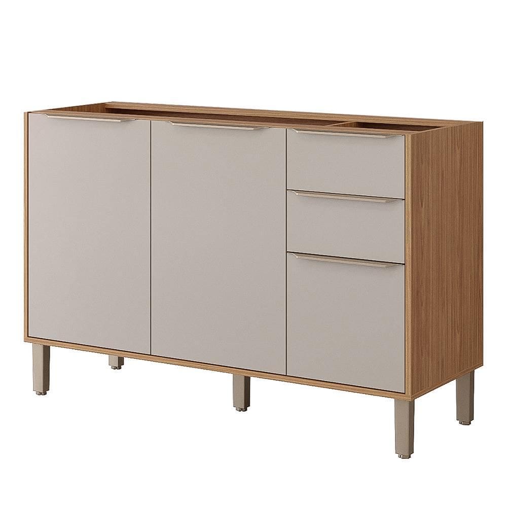 Balcão de Cozinha Divina Esplêndida 120cm sem Tampo - MGM - Marrom