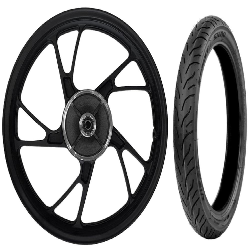 Roda Rodao Traseira Pe De Galinha Titan 150 + Pneu Vipal St-600 90/90-18