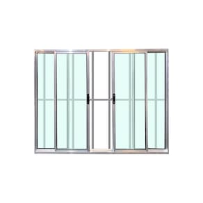 Janela 4 Folhas Com Grade Brilhante 100x200 Linha 18 Esmeralda