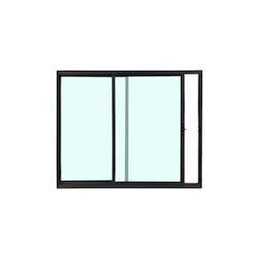 Janela 2 Folhas Preto 100x150 Linha 18 Esmeralda