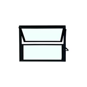 Vitro Basculante Preto 40x80 Linha Esmeralda Vidro Liso